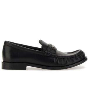 Burberry Cadet Grained Calf Leather Penny Loafers - Black