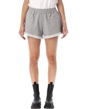 Ganni Isoli Lace Shorts - Gray