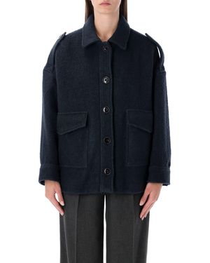 Sessun Sessùn Harrison Recycled Wool Loden Coat - Blue
