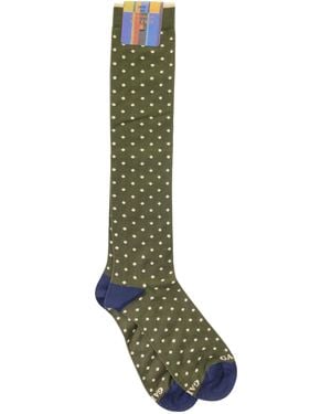 Gallo Polka Dot Long Socks - Green