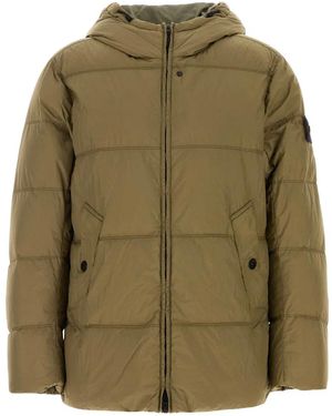 Stone Island Army Nylon Down Jacket - Green