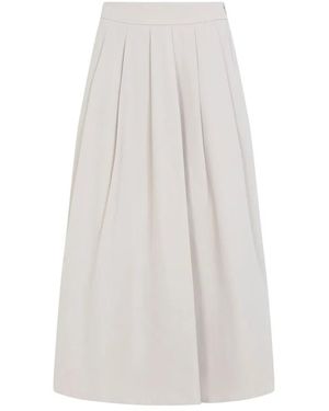 Peserico Midi Taffetas Skirt - White