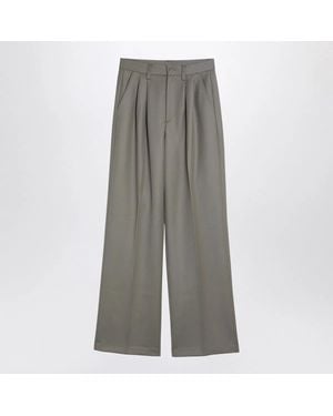 Anine Bing Khaki Wool Pants - Gray