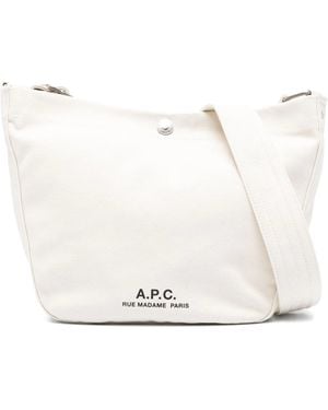 A.P.C. Journal Shoulder Bag - White