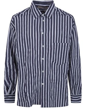 Nuur Striped Oversized Shirt - Blue
