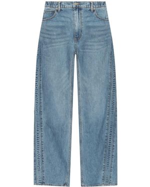 Alexander Wang Chic Balloon Sweatpants With Signature Embellishment - Blue