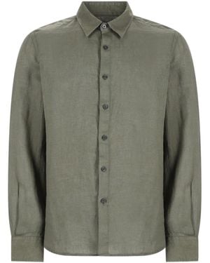 120% Lino Camicia - Green