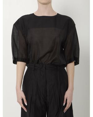 THE LATEST Dean Lightweight Muslin Top - Black