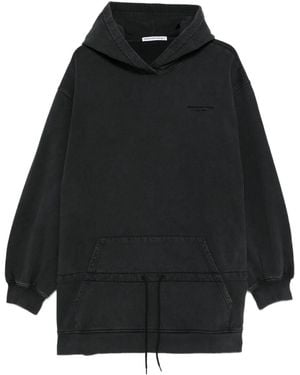 Alexander Wang Alexanderwang. T Dropped Waist Hoodie Dress - Black
