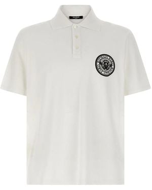 Balmain 'Coin' Polo Shirt - White