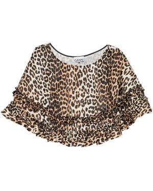 Ganni Nylon Mini Skirt - White