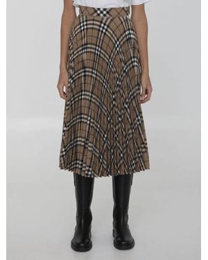 Burberry Evening Giu Midi Pleated Skirt - Multicolour
