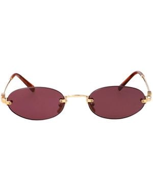 Miu Miu Metal Sunglasses - Red