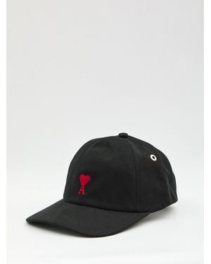 Ami Paris Ami De Coeur Cap - Black
