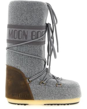 Moon Boot Icon Nubuck Felt' Boots - Gray