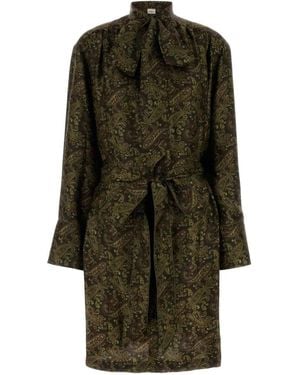 Saint Laurent Silk Dress - Green