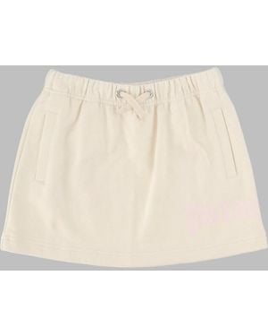 Palm Angels Mini Overlogo Skirt For Girls - Natural
