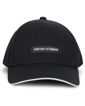 Emporio Armani Cap With Logo - Black