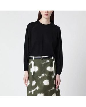 Roberto Collina Wool Crewneck Sweater - Black