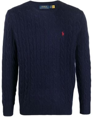 Polo Ralph Lauren Cable Wool And Cashmere Jumper - Blue