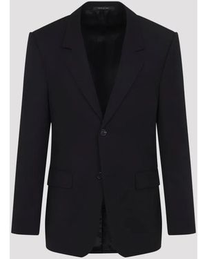 Balenciaga Wool Standard Tailored Jacket - Black