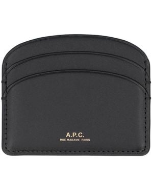 A.P.C. Leather Card Holder - Black