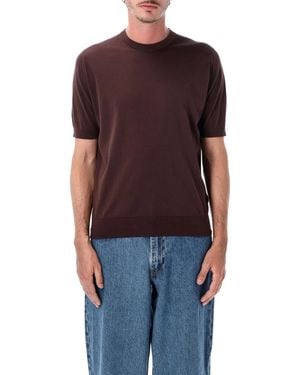 John Smedley Kempton Cotton T-Shirt - Red