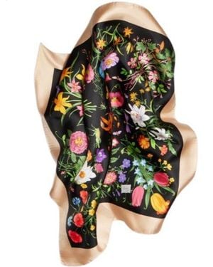 Gucci Reversible Gg Ophidia Silk Carré - Black
