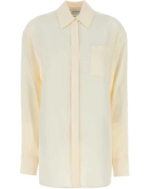 Max Mara Ivory Silk Tonale Shirt - White