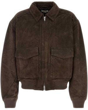Agolde Emil Suede Mini Jacket - Brown