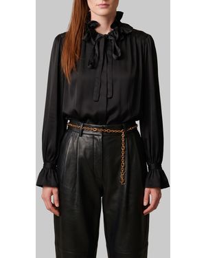 SUTTON NEW YORK Ruffled Shirt - Black