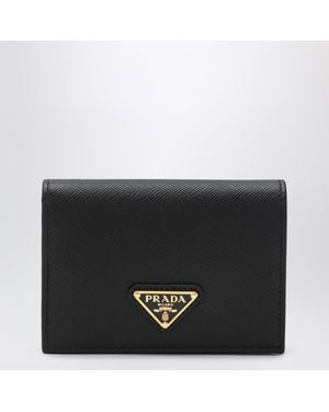 Prada Saffiano Leather Small Wallet - Black