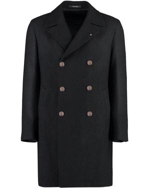 C.P. Company Double-Breasted Virgin Wool Coat - Gray