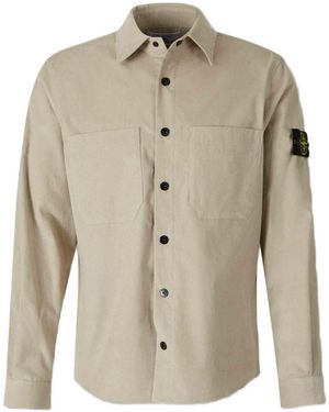 Stone Island Stonewashed Utility Shirt - White