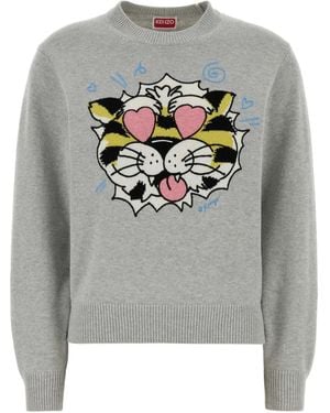 KENZO Rws Wild Tiger Sweater - Gray
