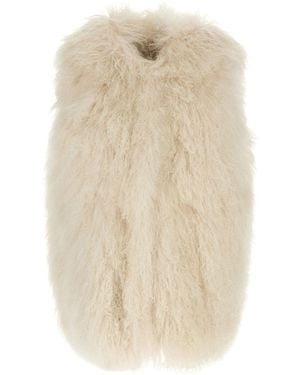 Yves Salomon Long-Haired Vest - Natural