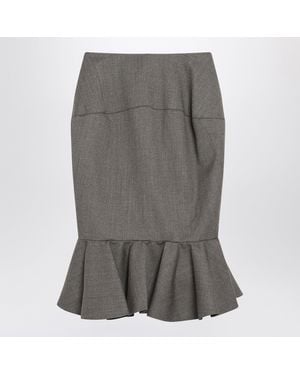 Jacquemus Palmier Dark Midi Skirt - Gray