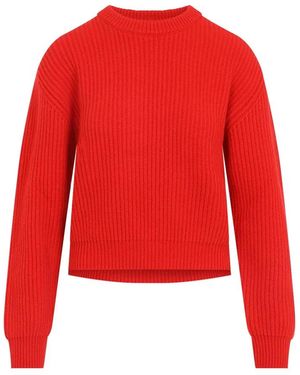 Jil Sander Ribbed Knit Jumper - Red