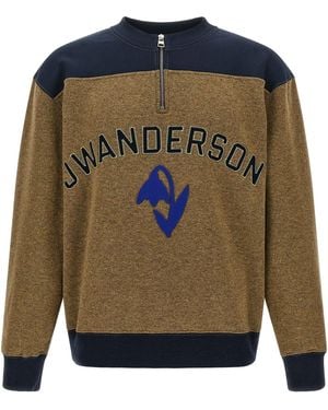 JW Anderson J.W.Anderson Half-Zip Sweatshirt - Blue