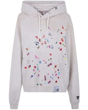 Maison Mihara Yasuhiro "Kids Sticker" Hoodie - Grey