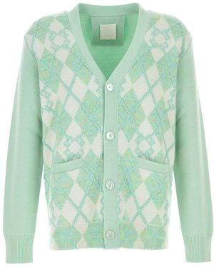 Givenchy Pastel Wool Blend Cardigan - Green