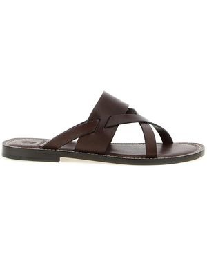 Brunello Cucinelli Leather Sandals - Black