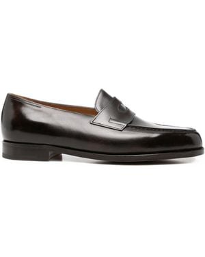 John Lobb Lopez Leather Loafers - White