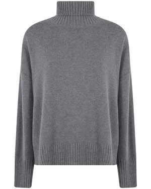Soeur William" Oversize Turtleneck Jumper - Grey