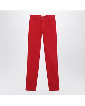 Chloé Berry Cotton Denim Jeans - Red