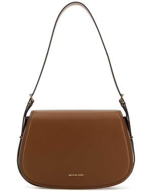 MICHAEL Michael Kors Caramel Leather Moore Shoulder Bag - Brown