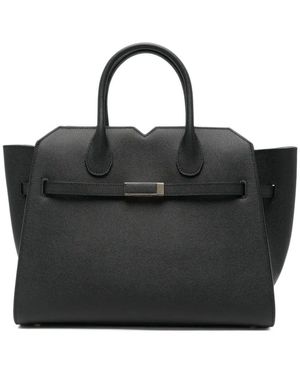 Valextra "Milano" Medium Tote Bag - Black