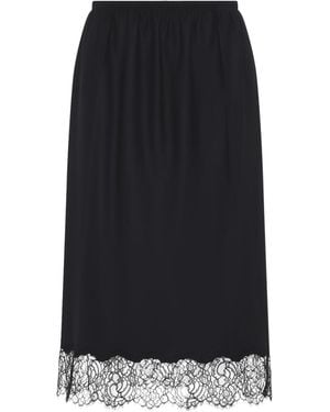 Carven Pull On Lingerie Skirt - Black