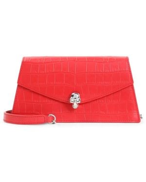 McQueen Pop Skull Mini Bag - Red
