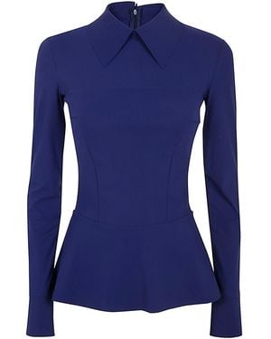 Chiara Boni Asym Top Jersey - Blue